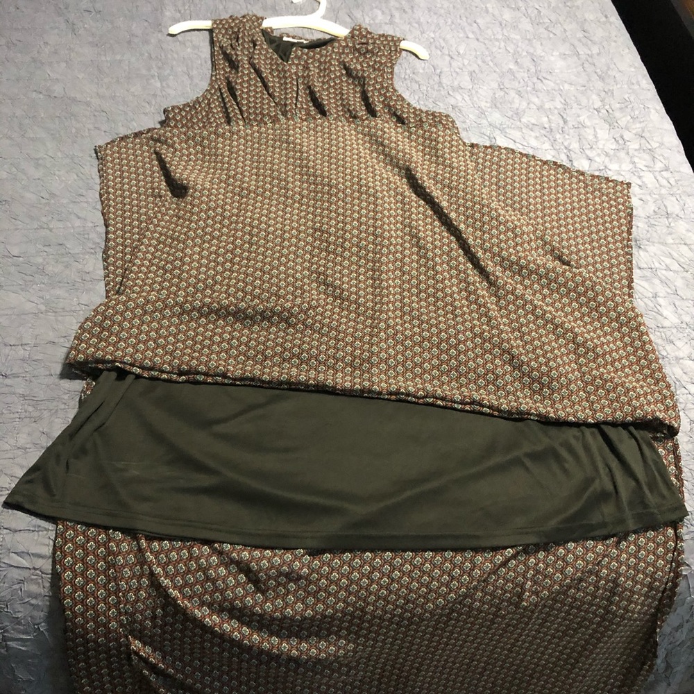 Daniel Rainn Pattern Split Maxi Dress - image 8